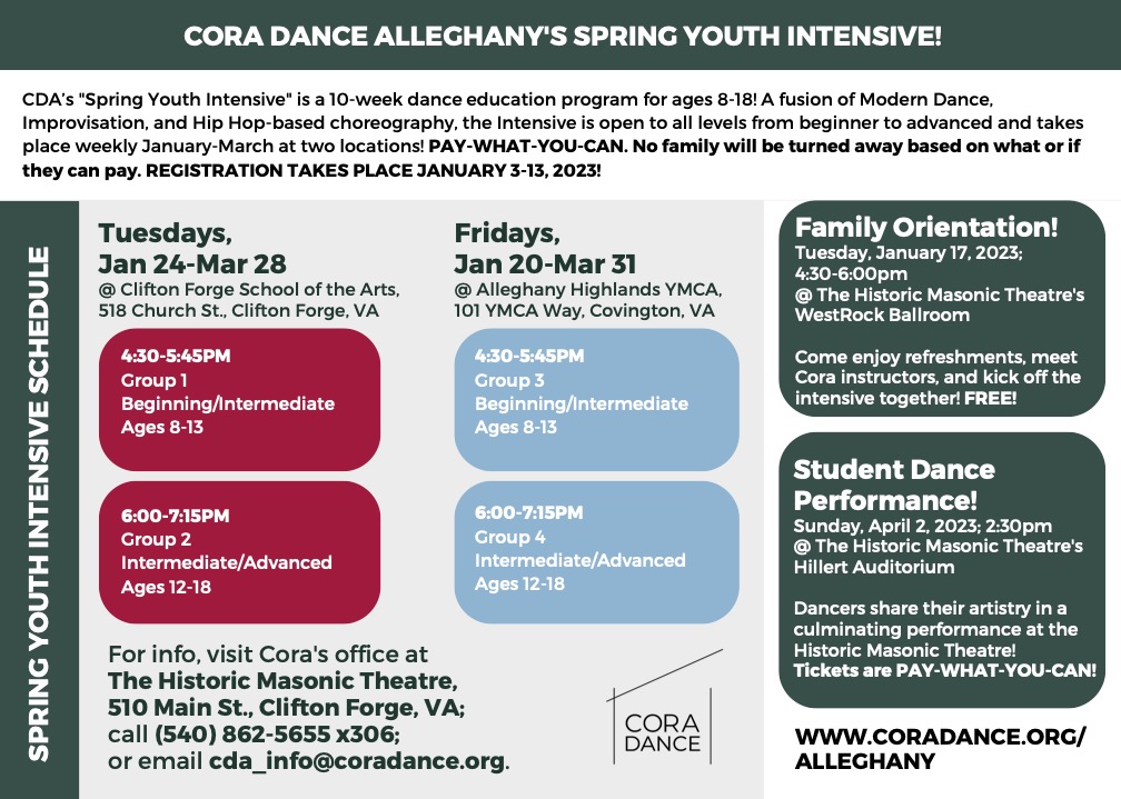 2022-2023 Cora Dance Alleghany Postcard v.4